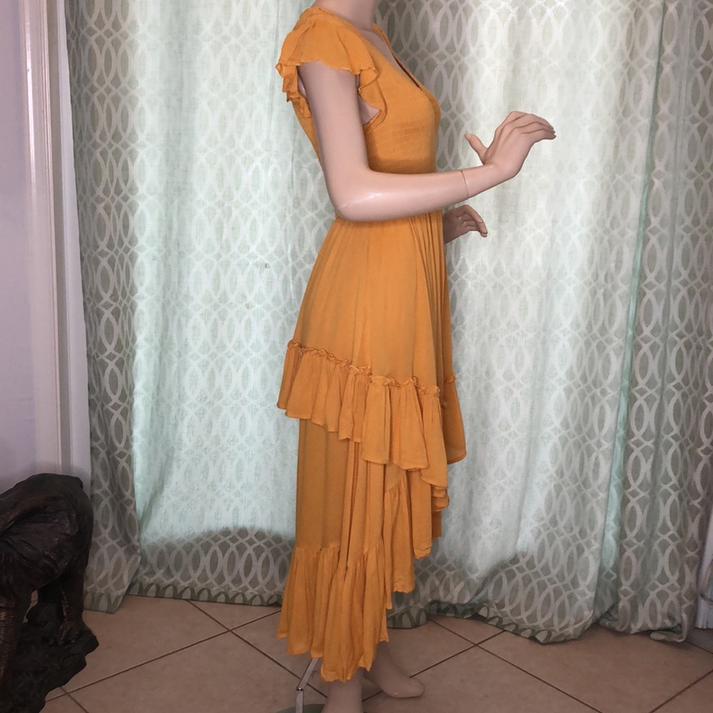 Golden Mustard Boho Style Dress - Picture 11 of 12